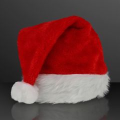 Fuzzy Soft Red Santa Hats Non-Light Up