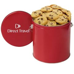 Gallon Cookie Tin With 2 In. Cookies- Chocolate Chip