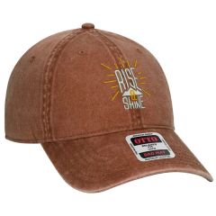 Garment Washed Pigment Dyed Cotton Twill 6 Panel Dad Hat