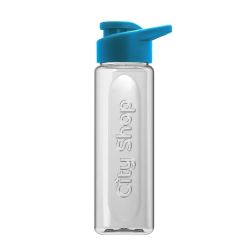 Garyline Boss Embossed rPET Bottle With Drink-Thru Lid -