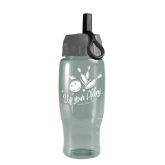 Garyline Poly Recycled Bottle With Ring-Straw Lid - 27 Oz