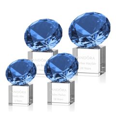 Gemstone Award On Cube - Sapphire