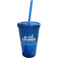 Geneva 16 Oz Tumbler W/Straw