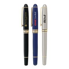 Geneva Chrome Royal Rollerball Pen - Optional Gift Box