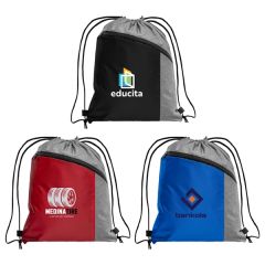 Geneva Drawstring Backpack - 210d Polyester - Colorjet