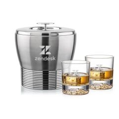 Genoa Ice Bucket & Heathfield On-The-Rocks Set