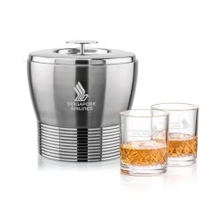 Genoa Ice Bucket & Heceta On-The-Rocks Set