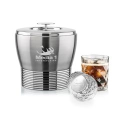 Genoa Ice Bucket & Woodward On-The-Rocks Set