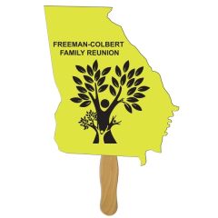 Georgia State Digital Econo Stock Shaped Fan W/ Wooden Stick