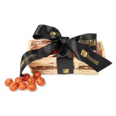Gift Basket With Chocolate Basketballs