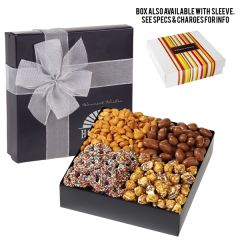 Gift Box With Nuts, Popcorn and Pretzels