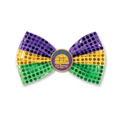 Glitz N' Gleam Bow Tie W/ Custom Faux Leather Icon