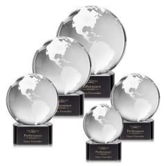 Globe Award On Paragon Base - Black