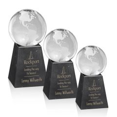 Globe Award On Tall Marble Base