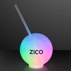 Glow Ball Light Up Tumbler With Straw, Deluxe Base