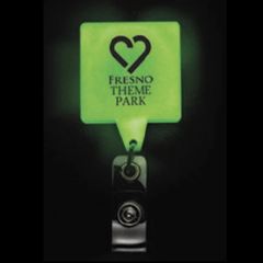 Glow In The Dark Jumbo Square Badge Reel