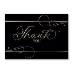 Golden Thanks Card