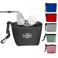Golf Ball Cleaner Bag With Detachable Clip