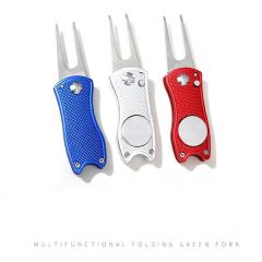 Golf Divot Repair Tool Stainless Steel Foldable
