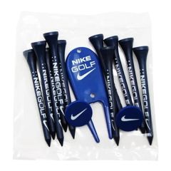 Golf Tee Poly Packet W/ 10 Tees, 2 Ball Markers & Divot Tool