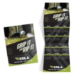 Golf Theme Trifold Calendar