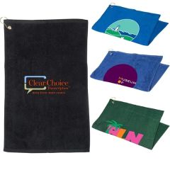 Golf Towel With Grommet and Hook 16 Inch X 25 Inch