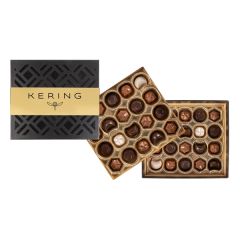 Gourmet Chocolate Truffles Gift Box Gold Band - 40PC