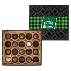 Gourmet Chocolate Truffles Gift Box W/ Full Color Band - 20