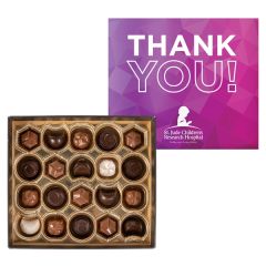 Gourmet Chocolate Truffles With Full Color Lid Gift Box - 20