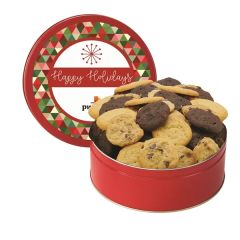 Gourmet Cookie Tin With 2 In. Cookies-Assorted