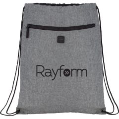 Graphite Drawstring Sportspack W/ Earbud Port