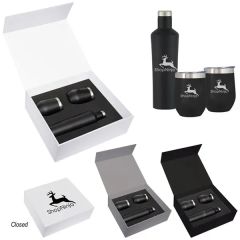 Gravender Wine Glass and Stainless Steel Bottle