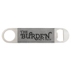 Gray Leatherette Bottle Opener