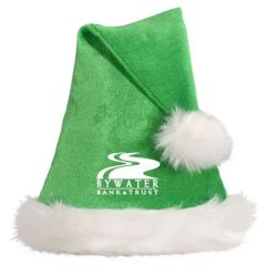 Green Santa Hats W/ White Plush Trim