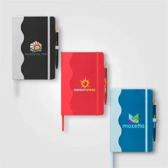 Grete Recycled PU Wave Pattern Journal Pen Set A5 - Colorjet
