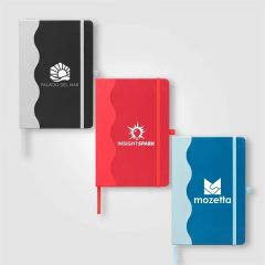 Grete Recycled Wave Pattern Journal - A5 - Silkscreen