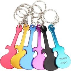 Guitar Bottle Opener With Keychain
