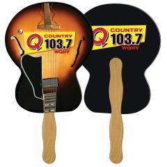 Guitar Hand Fan Full Color 2 Sides