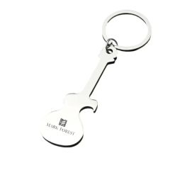 Guitar-Shaped Bottle Opener Keychain
