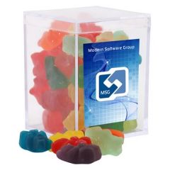 Gummy Bears In A Clear Acrylic Square Box