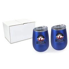 Halcyon 12 Oz Stainless Steel Wine Glass With Lid - Gift