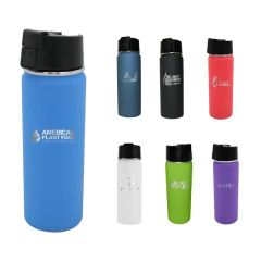 Halcyon 20 Oz Sport Bottle W/ Push Button Lid, Laser Engr