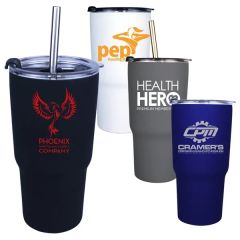 Halcyon 20 Oz Tumbler With Stainless Straw/Flip Top Lid