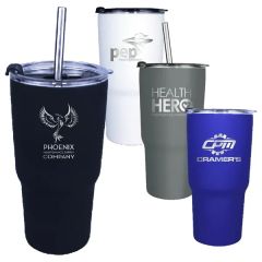 Halcyon 20 Oz Tumbler With Stainless Straw/Flip Top Lid,