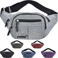 Hand-Free Waterproof Sports Waist Bag With Adjustable Strap