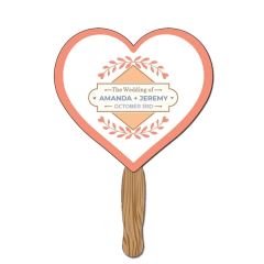 Hand Held Paper Fan - Heart