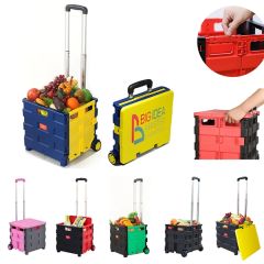 Hand Truck Foldable Trolley Shopping Cart With Wheels