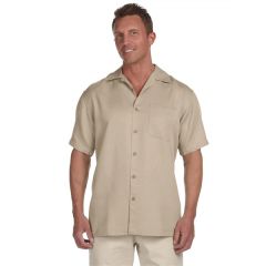 Harriton Men's Bahama Cord Camp Shirt