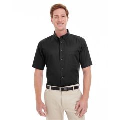 Harriton Men's Foundation Cotton Short-Sleeve Twill Shirt...