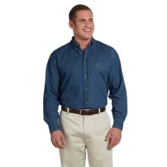 Harriton Men's Long-Sleeve Denim Shirt